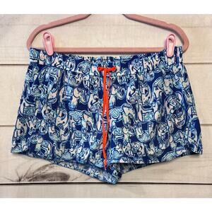 Fabulous Lilly Pulitzer Elephant Print Athletic Shorts Size L